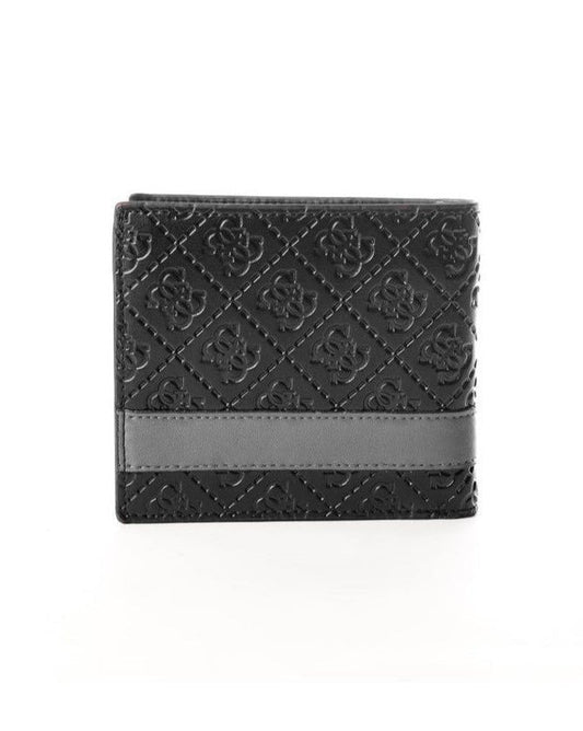 GU Black Leather Wallet For Men 83#