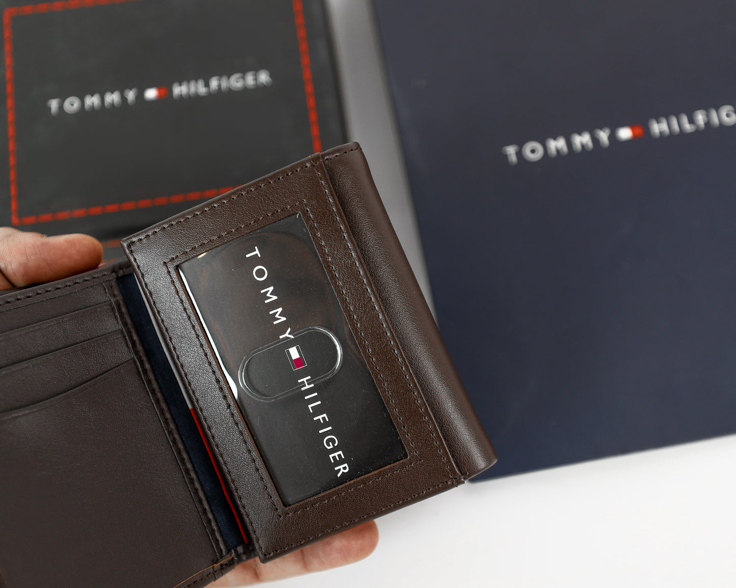 TH Brown Trifold Wallet For Men 3#