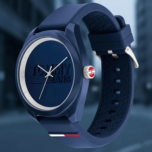 Tommy Jeans San Diego 1791927 Men’s Blue Dial Blue Silicone Casual Watch