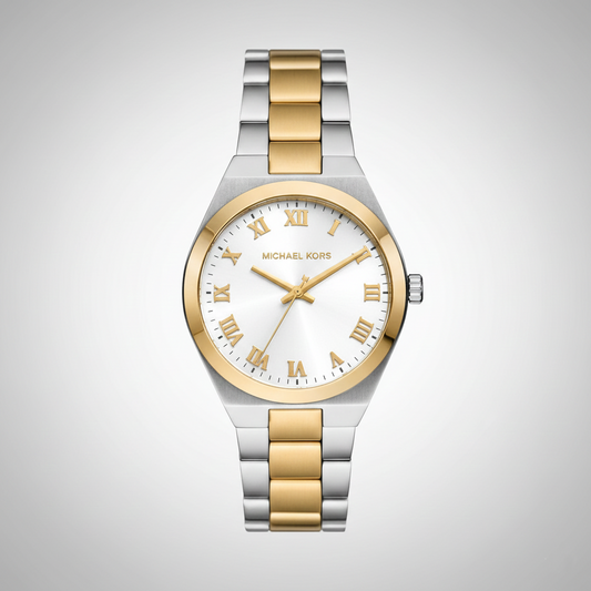 Michael Kors MK7464 Women’s White Dial Two-Tone Stainless Steel Lennox Watch