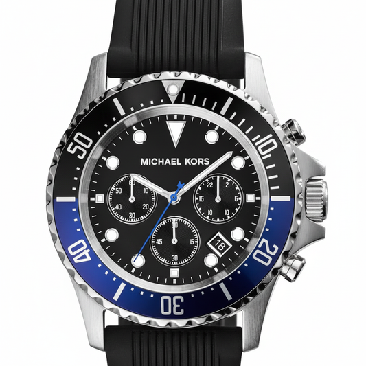 Michael Kors MK8365 Men’s Black Dial Stainless Steel Everest Chronograph Watch