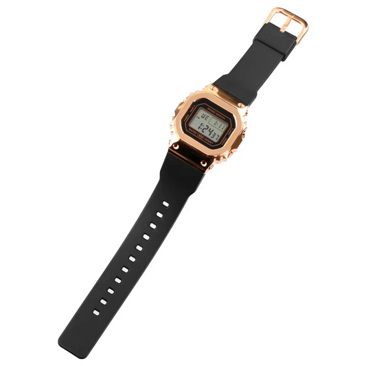 ساعة سكمي 1796 رياضية رقمية تصميم مربع فضي وأسود