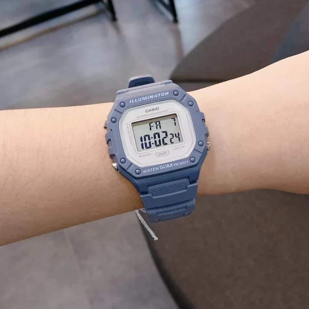 Casio Watch For Unisex Resin W-218HC-2AVDF