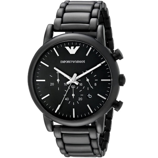 Emporio Armani AR1895 Men’s Black Dial Stainless Steel Luigi Chronograph Watch