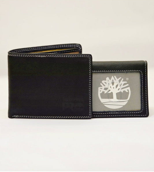 TL Black Leather Wallet For Men 98#