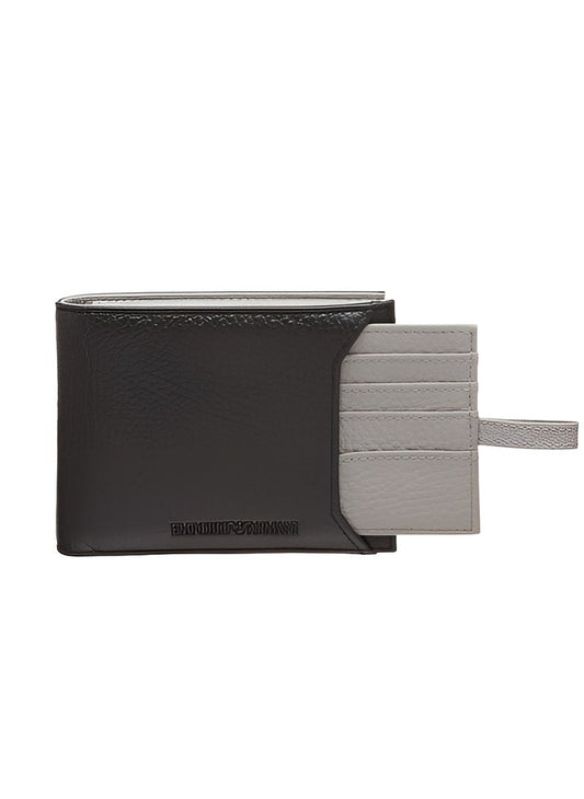 EA Black Leather Wallet For Men 93#