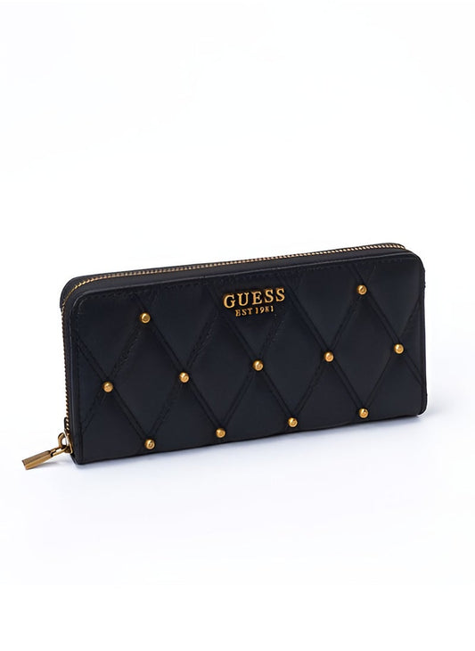GU Quilted Black Wallet For Women 84#
