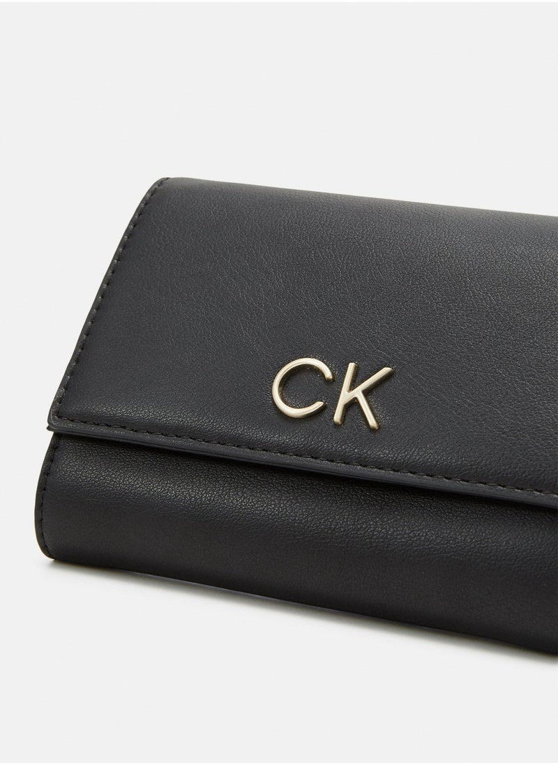 CK Black Leather Trifold Wallet For Women 79#