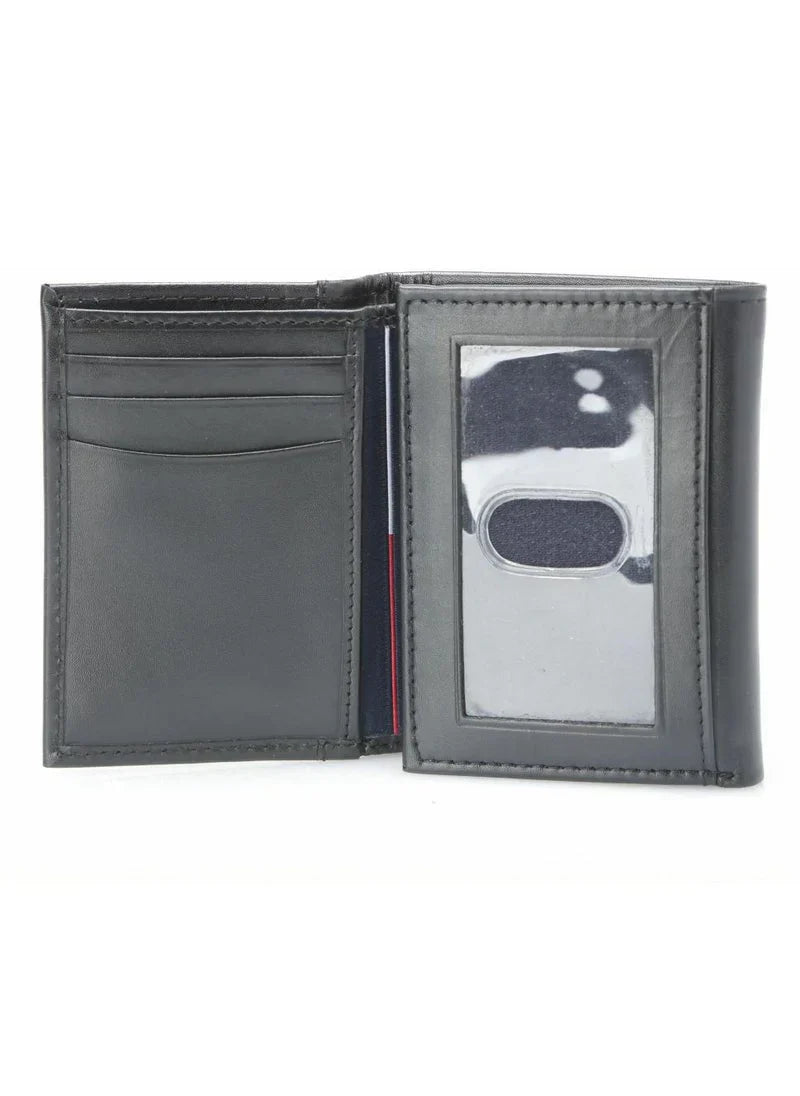 TH Black Leather Wallet-Keychain Set For Men 2#