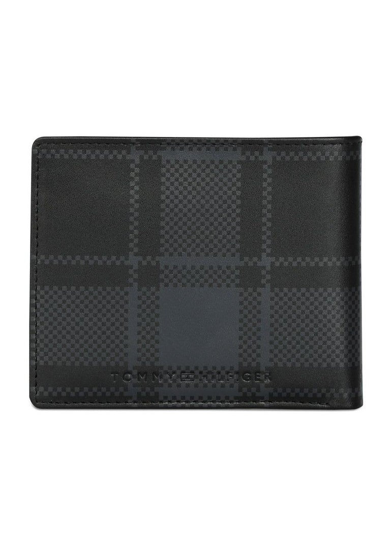 TH Black Checkered Wallet For Men 48#