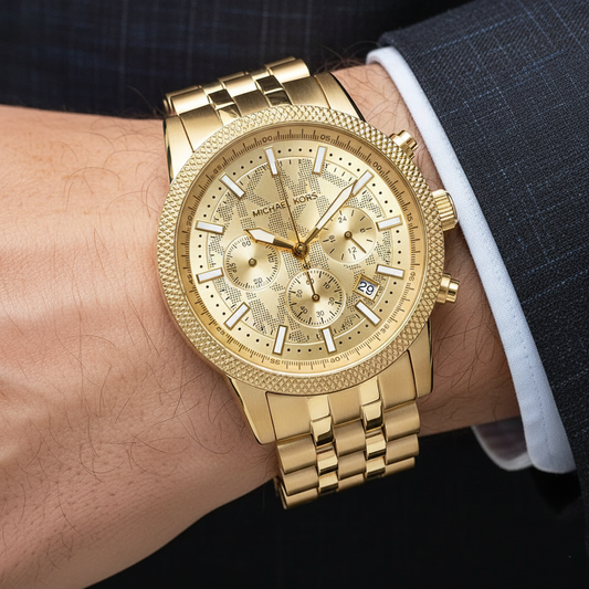 Michael Kors Hutton MK8953 Gold-Tone Chronograph Men's Watch