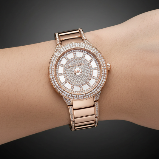 Michael Kors Mini Kerry MK3443 Rose Gold Crystal Glitz Watch - Best Price in Egypt