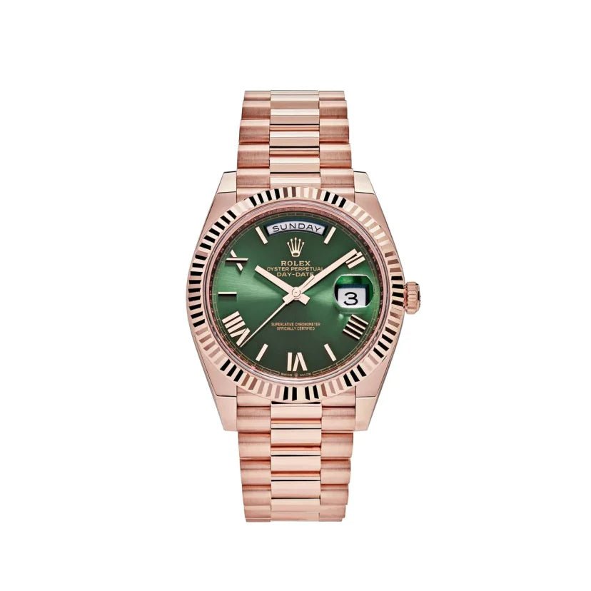 Rolex Day-Date Watch For Men - Green Dial