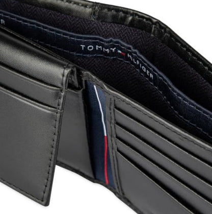 TH Black Leather Bifold Wallet For Men 6#