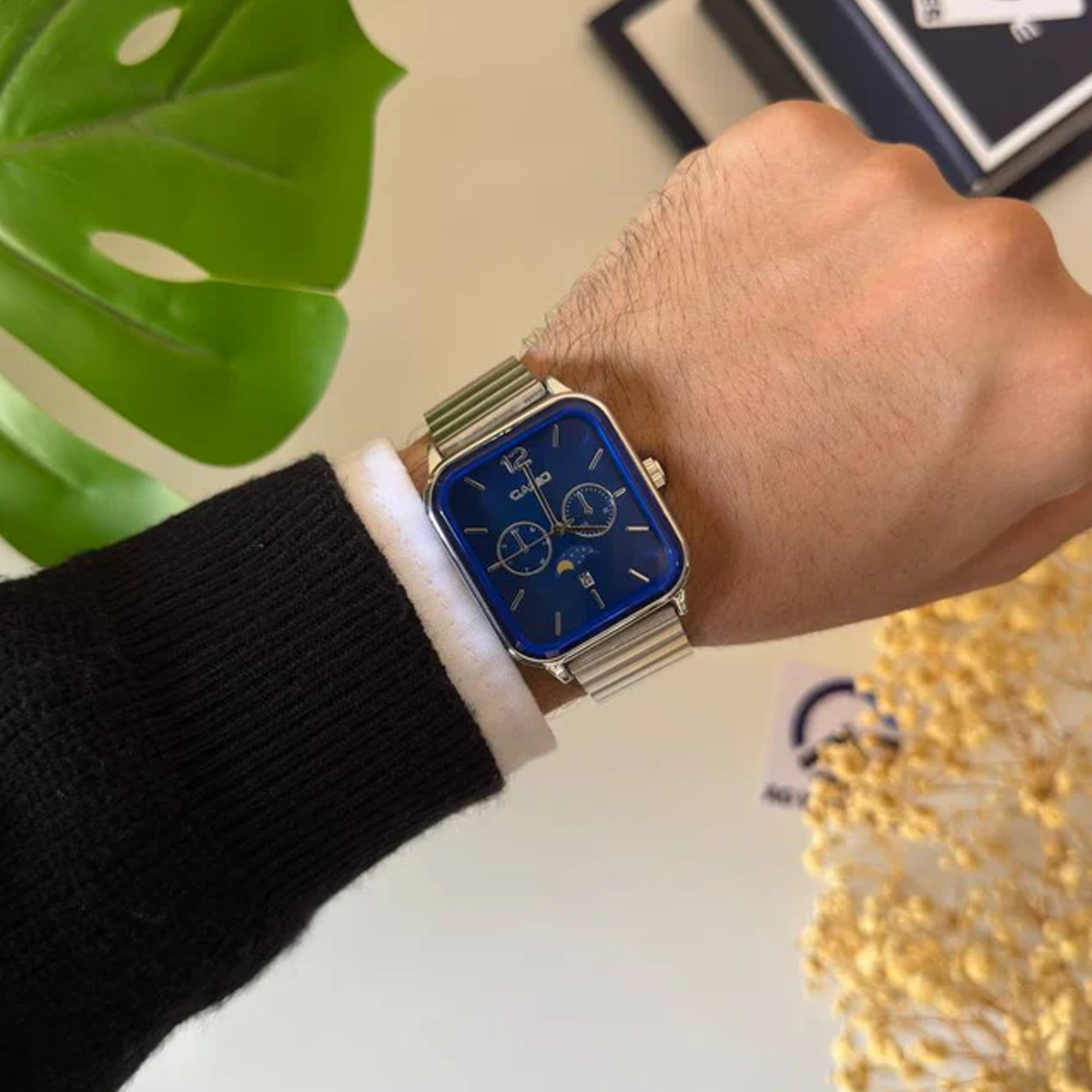 Casio sun moon square New Edition - Silver Band