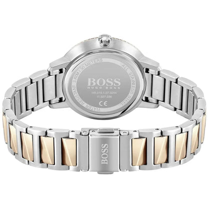 Hugo Boss Women’s Watch – Model 1502567 | Elegant Silver & Rose Gold Signature Design