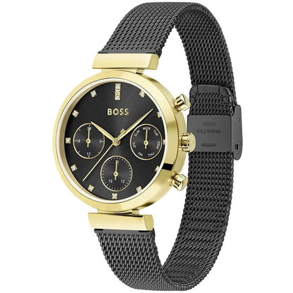 Hugo Boss Women’s Watch – Model 1502627 | Elegant Black Stainless Steel Design
