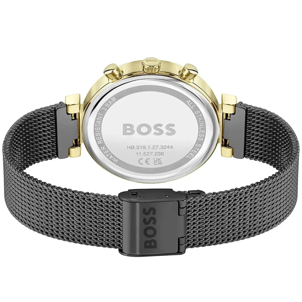 Hugo Boss Women’s Watch – Model 1502627 | Elegant Black Stainless Steel Design