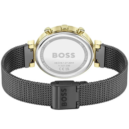 Hugo Boss Women’s Watch – Model 1502627 | Elegant Black Stainless Steel Design