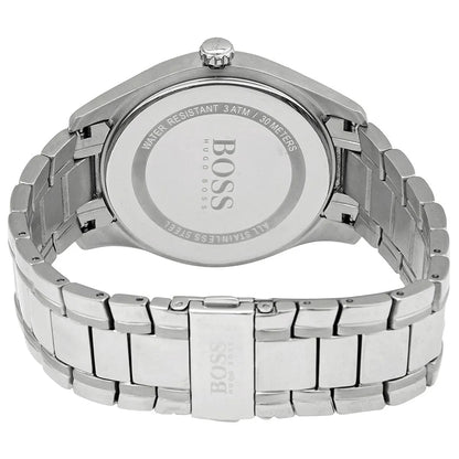 Hugo Boss Ambassador 1513025 Silver Case Black Dial Silver Metal Men's Watch