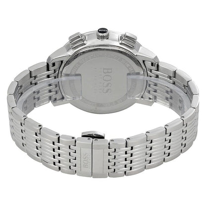 Hugo Boss Signature 1513267 Silver Case Black Dial Silver Metal Men's Watch