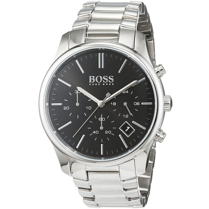 Hugo Boss Hero 1513433 Silver-Tone Black Dial Chronograph Men's Watch