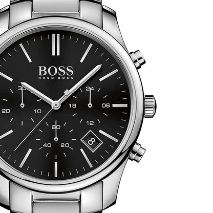 Hugo Boss Hero 1513433 Silver-Tone Black Dial Chronograph Men's Watch