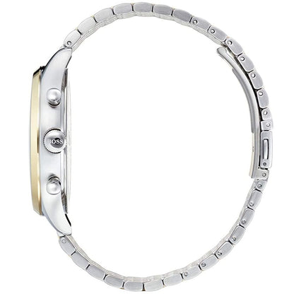 Hugo Boss Companion 1513654 Two-Tone Silver Gold Case Silver Dial Men's Watch