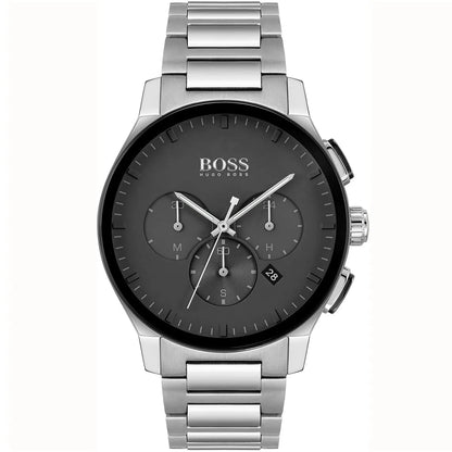 Hugo Boss Peak Chronograph 1513762 Silver Case Black Dial Men's Watch