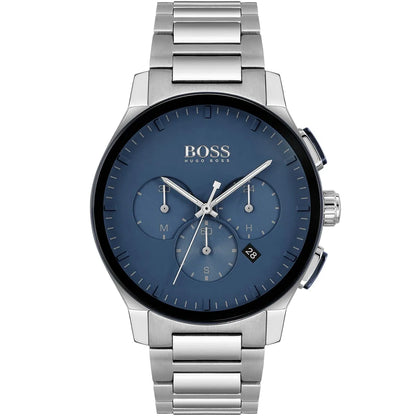 Hugo Boss Peak 1513763 Silver Case Blue Dial Silver Metal Men's Watch