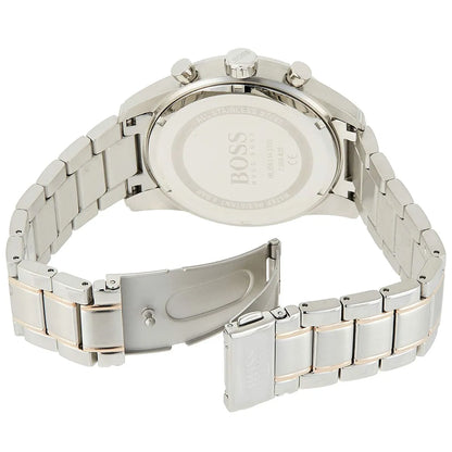 Hugo Boss Skymaster 1513789 Two-Tone Silver Rose Gold Case Gray Dial Men's Watch