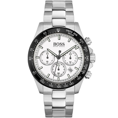 Hugo Boss Volane 1513875 Chronograph White Dial Men's Silver Metal Watch