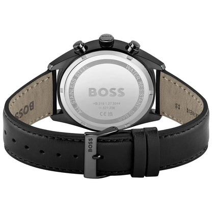 Hugo Boss Champion 1513880 Black Case Black Dial Black Leather Men's Watch