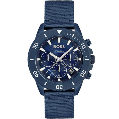 Hugo Boss Admiral 1513919 Blue Ocean Plastic Case Blue Dial Blue Fiber Men's Watch