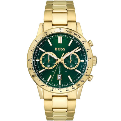 Hugo Boss Allure 1513923 Gold Ion-Plated Stainless Steel Green Dial Men's Watch