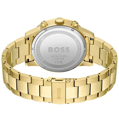 Hugo Boss Allure 1513923 Gold Ion-Plated Stainless Steel Green Dial Men's Watch