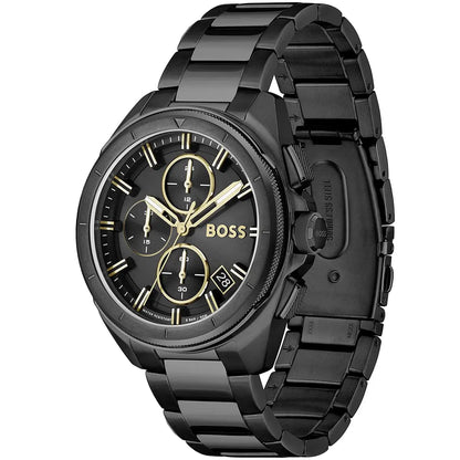 Hugo Boss Volane 1513950 Black Ion-Plated Case Black Dial Black Metal Men's Watch