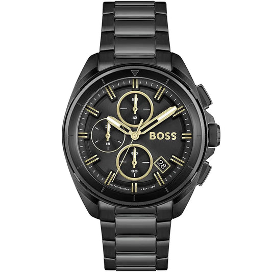 Hugo Boss Volane 1513950 Black Ion-Plated Case Black Dial Black Metal Men's Watch