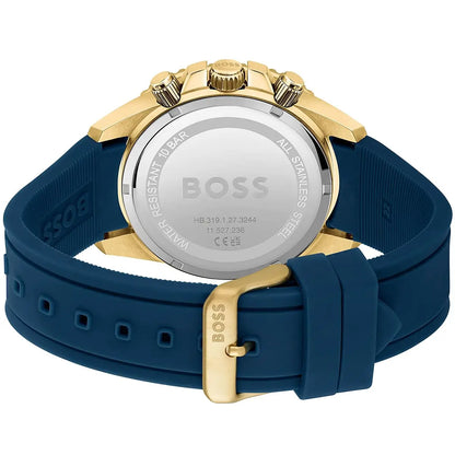 Hugo Boss Admiral 1513965 Silver Case Blue Dial Blue Rubber Strap Men's Watch