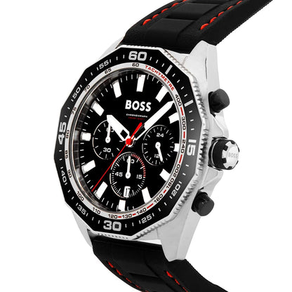 Hugo Boss Runner 1513969 Black Case Black Dial Black Rubber Men's Watch