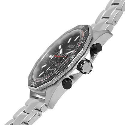 Hugo Boss Energy 1513971 Silver Case Black Dial Black Bezel Silver Metal Men's Watch