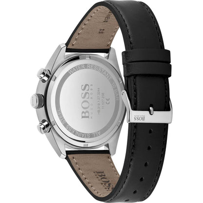 Hugo Boss View 1513990 Black Case Beige Dial Brown Leather Men's Watch