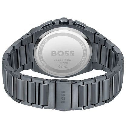 Hugo Boss Steer 1513996 Gray Ion-Plated Stainless Steel Gray Dial Men's Watch