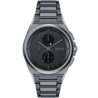 Hugo Boss Steer 1513996 Gray Ion-Plated Stainless Steel Gray Dial Men's Watch