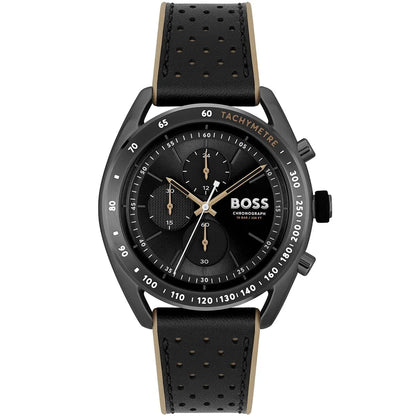 Hugo Boss Centre Court 1514022 Gunmetal Case Black Dial Black Rubber Men's Watch