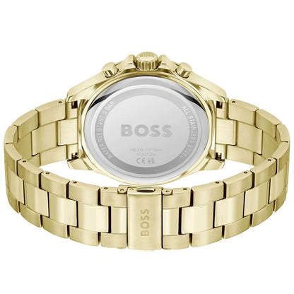 Hugo Boss Runner 1514059 Gold Ion-Plated Stainless Steel Gray Dial Men's Watch