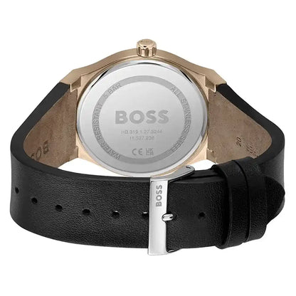 Hugo Boss Men’s Watch – Model 1514080 | Classic Olive Green Dial with Black Leather Strap