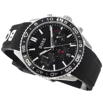 Hugo Boss Runner 1514141 Black Case Black Dial Black Rubber Men's Watch