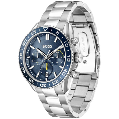 Hugo Boss Skymaster 1514143 Silver Stainless Steel Blue Bezel Blue Dial Men's Watch
