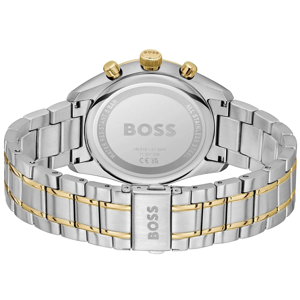 Hugo Boss Grand Prix 1514227 Green Dial Two-Tone Men's Chronograph Watch
